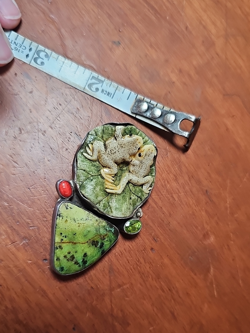 Amy Kahn Russell Frog Pendant/pin - Picture 5 of 5